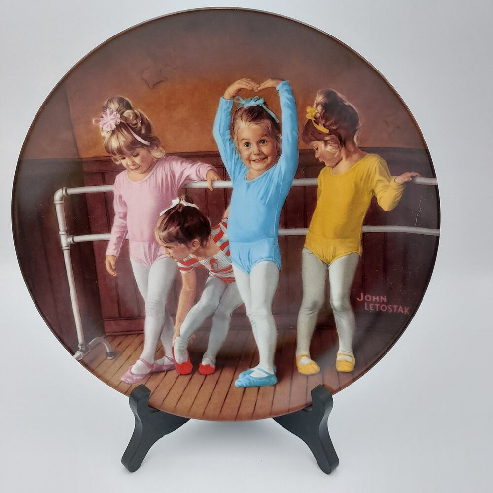 Vintage John Letostak Look At Me Daddy Ernst Collector Plate 1980s Ballet Decor